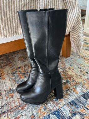 New York & Company Black Block-Heel Boots